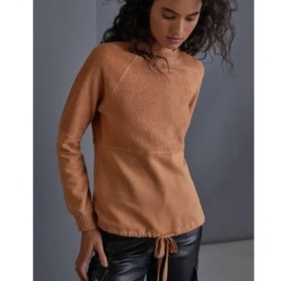Amadi x Anthropologie Margi Terry Drawstring Pullover - Picture 1 of 13